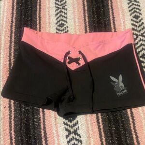 Pink and Black Swim Shorts